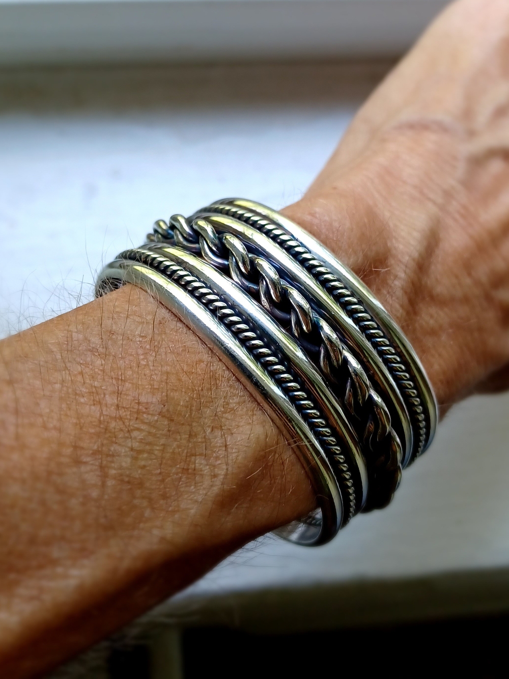Heavy Sterling Silver Cuff Bracelet